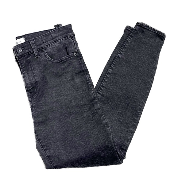 Madewell Women’s High Riser Skinny Leg Black Denim Classic Retro Vintage Jeans - Picture 4 of 16